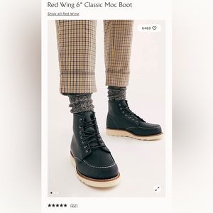 Red Wing 6” Classic Moc Boot